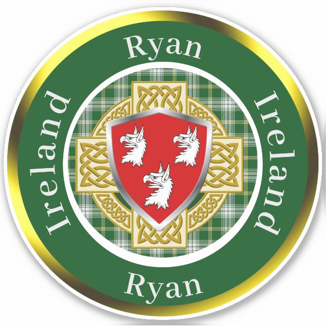 Ryan Irish Shield/Celtic Cross Personalized (Front)