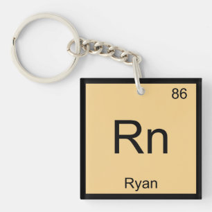 Ryan Name Chemistry Element Periodic Table Keychain