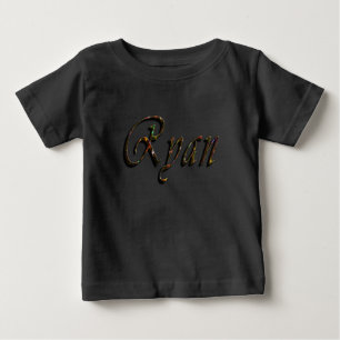 Ryan, Name, Logo, Baby's Black T-shirt