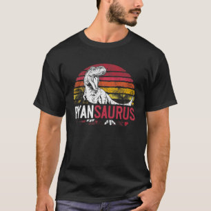 Ryan Saurus Funny Personalized Dinosaur T Rex Name T-Shirt
