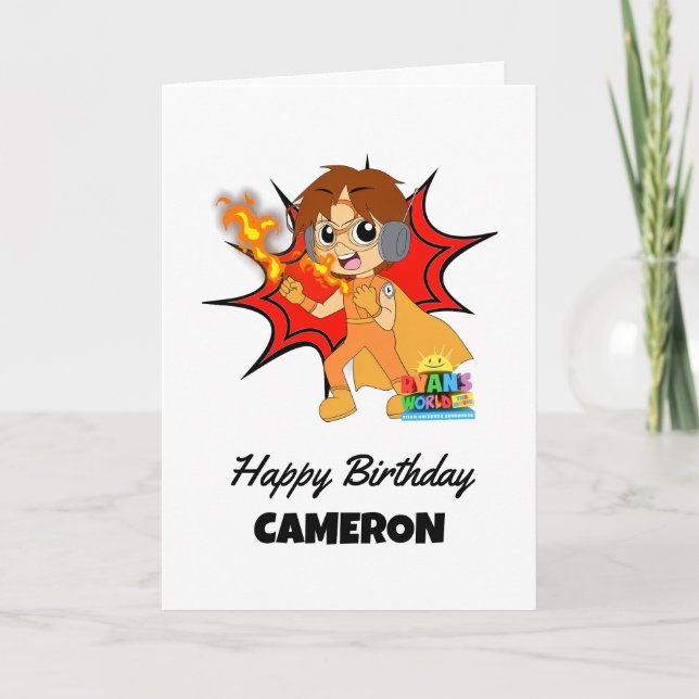 Ryan's World Birthday  Card (Front)