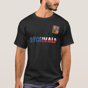 Rychvald Czech Republic Heart Flag Lion Coat Of Ar T-Shirt