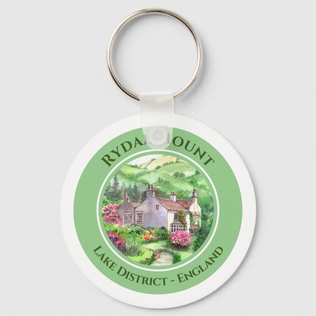 Rydal Mount William Wordsworth Home Painting Keychain (Front)
