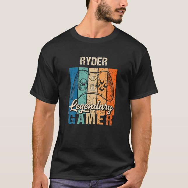 Ryder Name Gift - Personalized Legendary Gamer T-Shirt (Front)