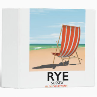 Rye beach Sussex "its quicker by train" Binder
