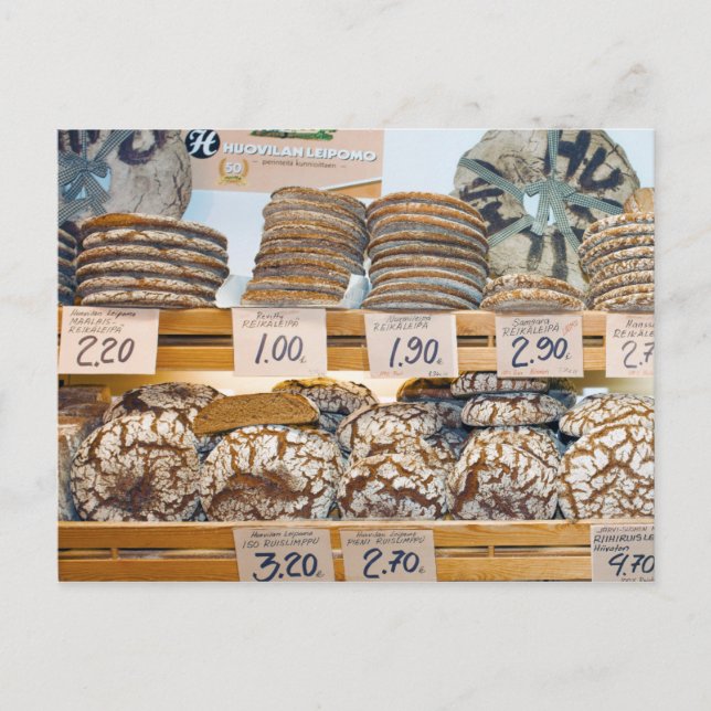 Rye Bread at Hakaniemi Market Hall Postcard (Front)