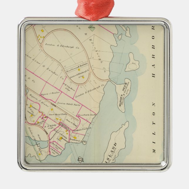 Rye, New York Metal Ornament (Front)
