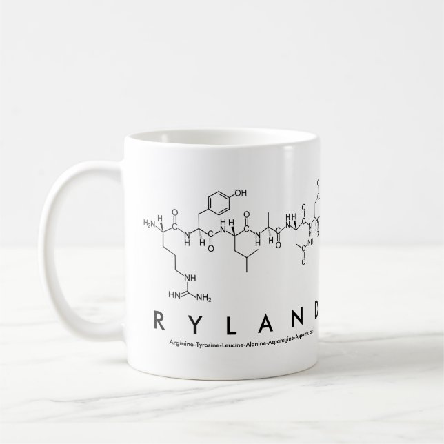 Ryland peptide name mug (Left)
