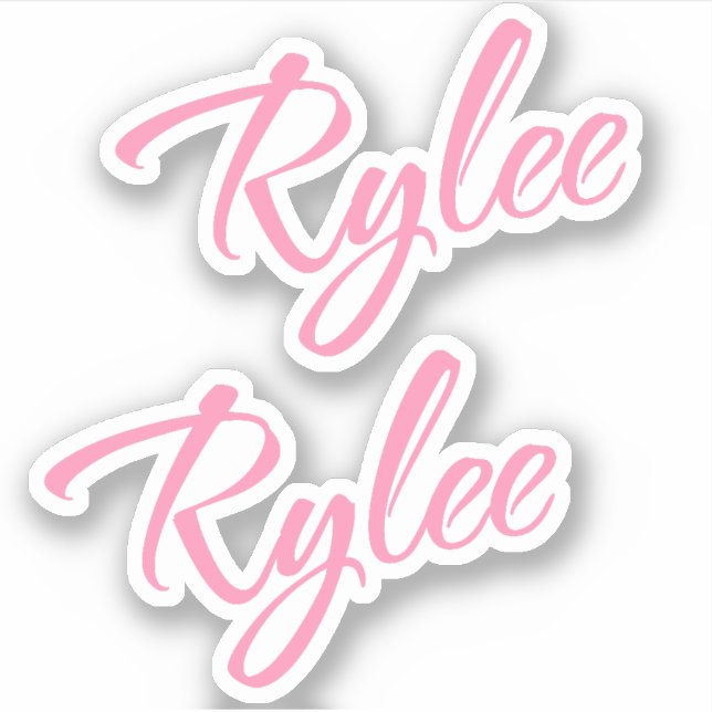 Rylee Decorative Name in Pink x2 Sticker (Front)