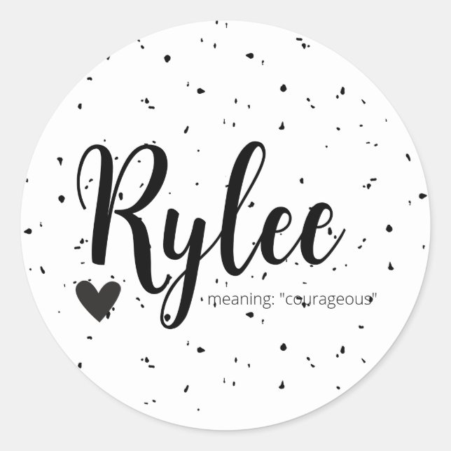  Rylee Name Meaning Minimal Modern Stickers Labels (Front)