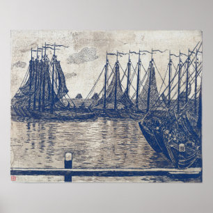 Rysselberghe - The Fishing Fleet Poster