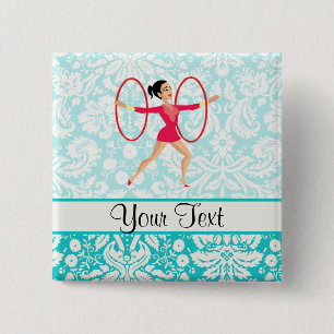 Rythmic Gymnastics Hoops 2 Inch Square Button