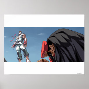 Ryu Defeat Bison Poster