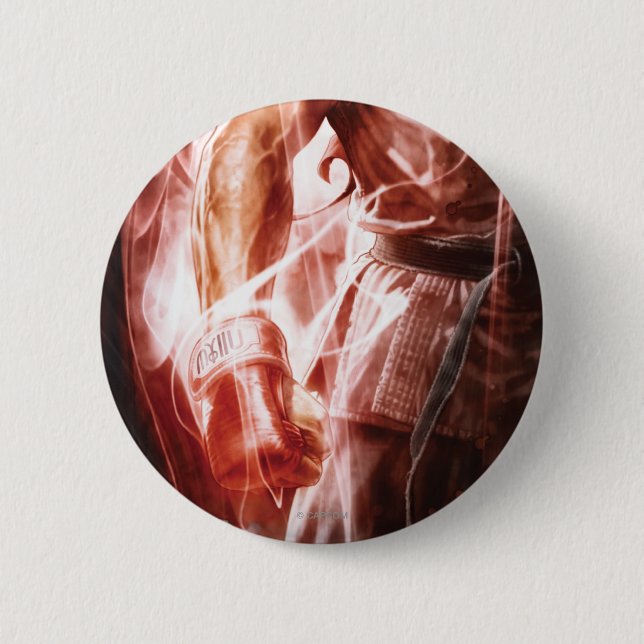 Ryu Glowing Right Arm 2 Inch Round Button (Front)