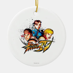 Ryu, Ken & Chun-Li Ceramic Ornament