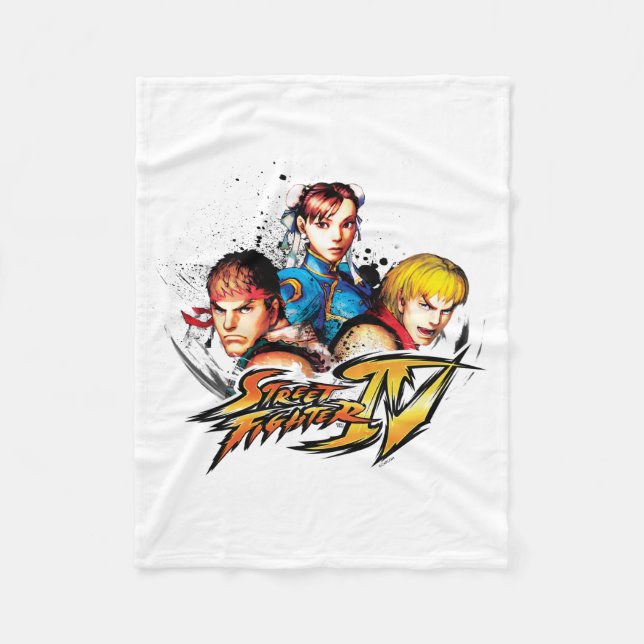Ryu, Ken & Chun-Li Fleece Blanket (Front)