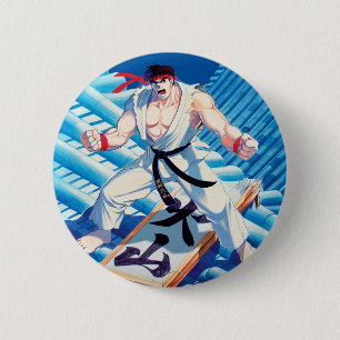 Ryu on Roof 2 Inch Round Button