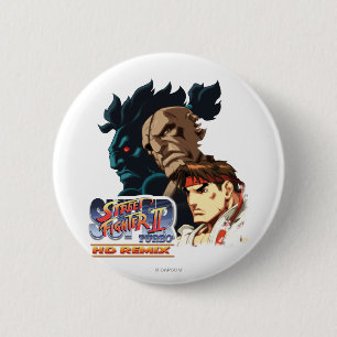 Ryu, Sagat & Akuma 2 Inch Round Button