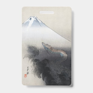 Ryu Shoten: Ascending Dragon over Fuji, Japan Badge