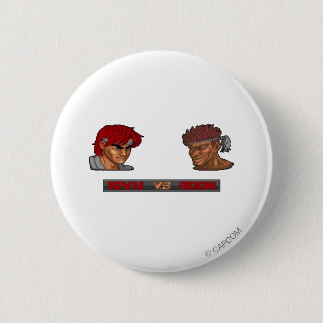 Ryu Vs Adon 2 Inch Round Button (Front)