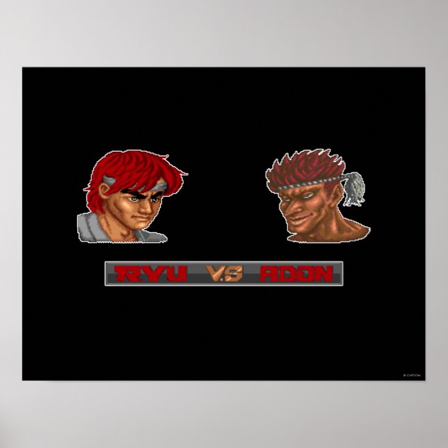 Ryu Vs Adon Poster (Front)