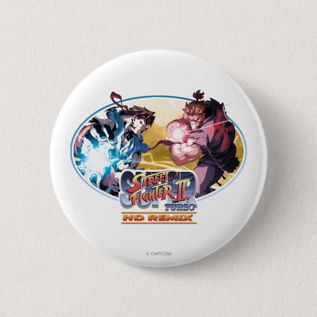 Ryu Vs Akuma 2 Inch Round Button (Front)