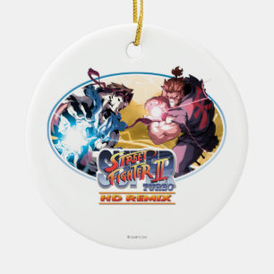 Ryu Vs Akuma Ceramic Ornament