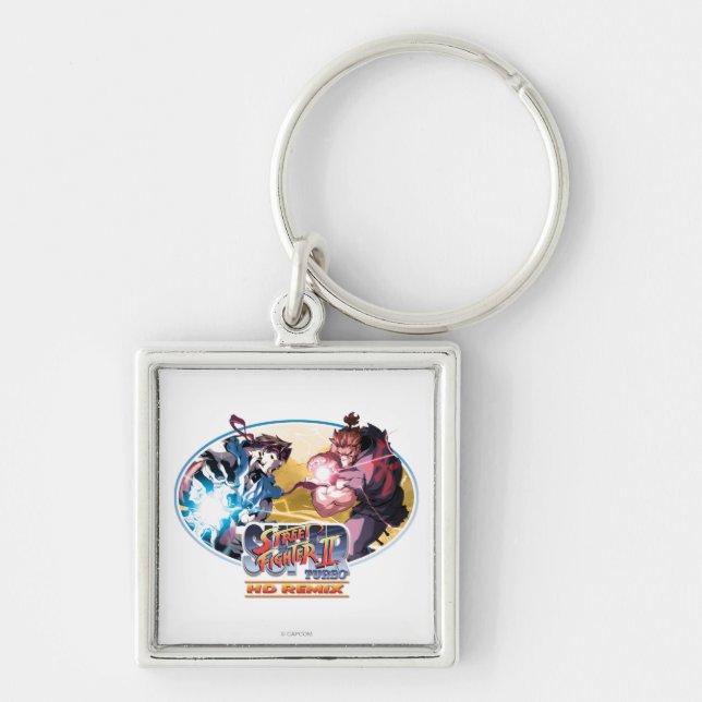 Ryu Vs Akuma Keychain (Front)