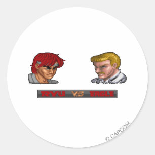 Ryu Vs Eagle Classic Round Sticker