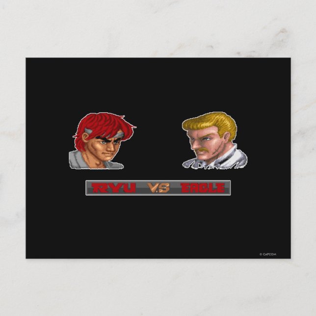 Ryu Vs Eagle Postcard (Front)
