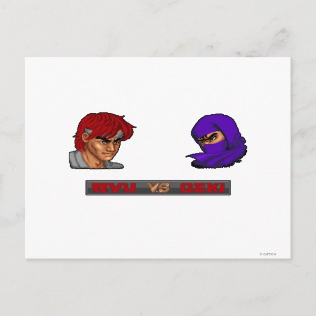 Ryu Vs Geki Postcard (Front)