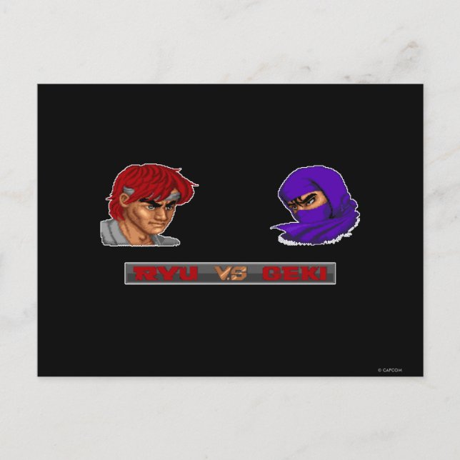 Ryu Vs Geki Postcard (Front)