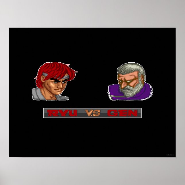 Ryu Vs Gen Poster (Front)