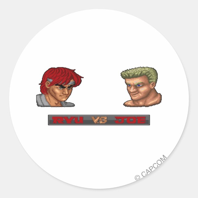 Ryu Vs Joe Classic Round Sticker (Front)