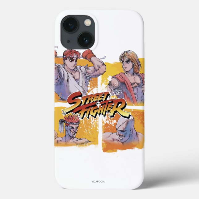 Ryu Vs Ken & Adon Vs Sagat 2 Case-Mate iPhone Case (Back)