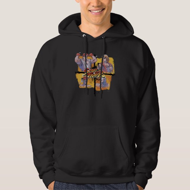 Ryu Vs Ken & Adon Vs Sagat 2 Hoodie (Front)