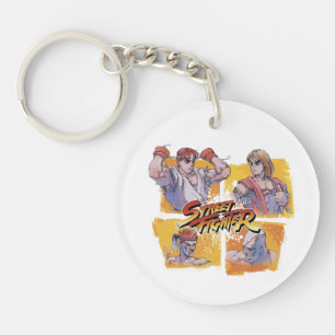 Ryu Vs Ken & Adon Vs Sagat 2 Keychain