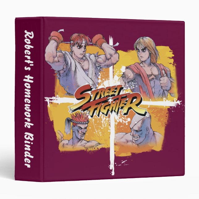 Ryu Vs Ken & Adon Vs Sagat Binder (Front/Spine)