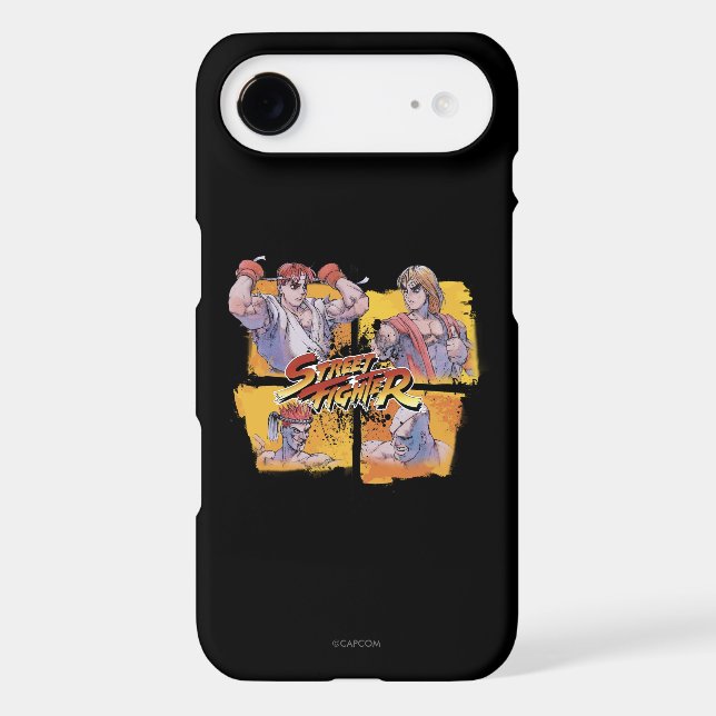 Ryu Vs Ken & Adon Vs Sagat Case-Mate iPhone Case (Back)