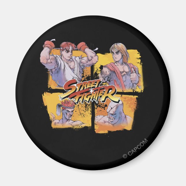 Ryu Vs Ken & Adon Vs Sagat Magnet (Front)