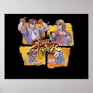 Ryu Vs Ken & Adon Vs Sagat Poster