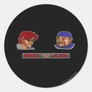 Ryu Vs Lee Classic Round Sticker