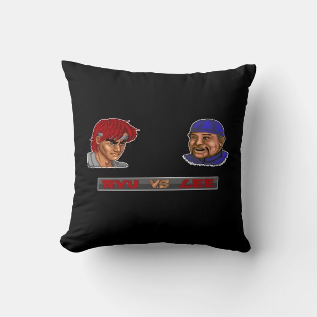 Ryu Vs Lee Throw Pillow (Front)