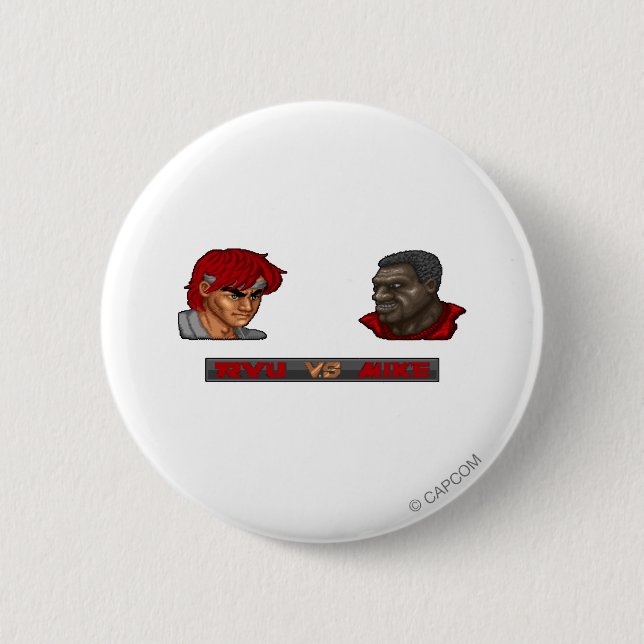 Ryu Vs Mike 2 Inch Round Button (Front)