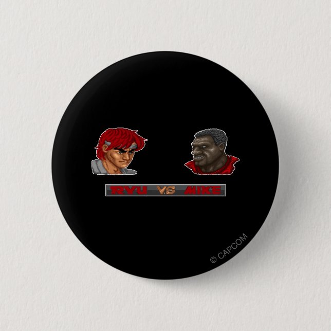 Ryu Vs Mike 2 Inch Round Button (Front)