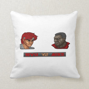 Ryu Vs Mike Throw Pillow