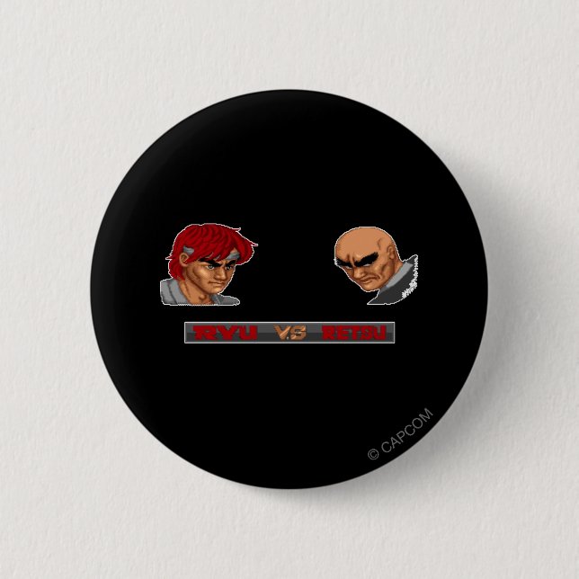 Ryu Vs Retsu 2 Inch Round Button (Front)