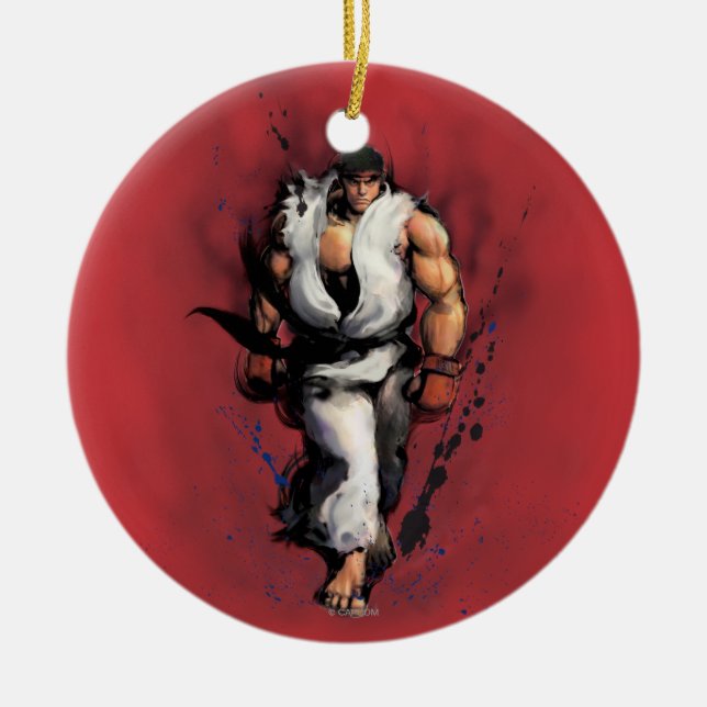 Ryu Walking Ceramic Ornament (Front)