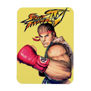Ryu with Fist Raised Magnet