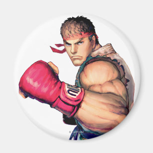 Ryu with Fist Raised Magnet